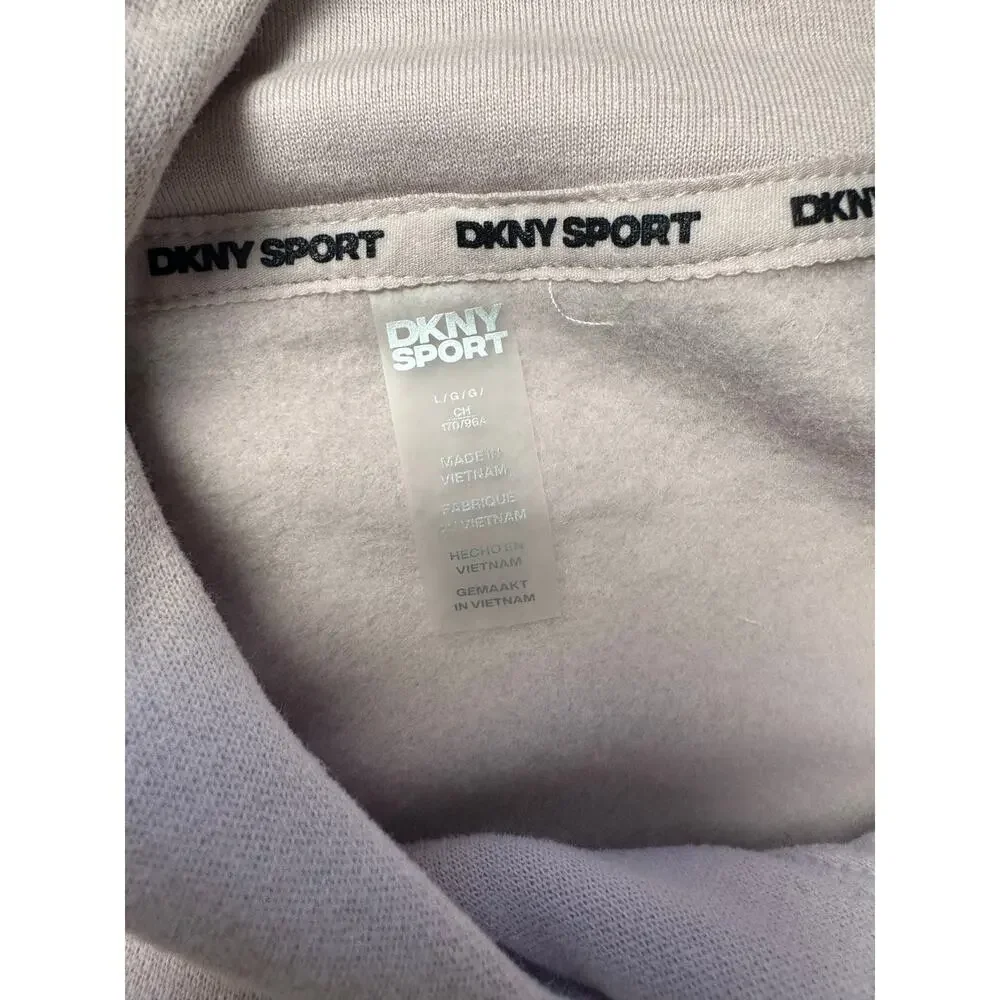DKNY Sport Women's Sequin Pullover Fleece Hoodie ALLURE NWT SIZE L - Picture 9 of 12